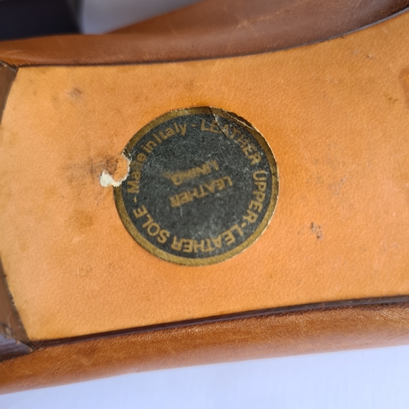 Salvatore Ferragamo AUS 8.5 VINTAGE 90s Designer Tan Leather Vara Bow Pump Shoes - Picture 14 of 17